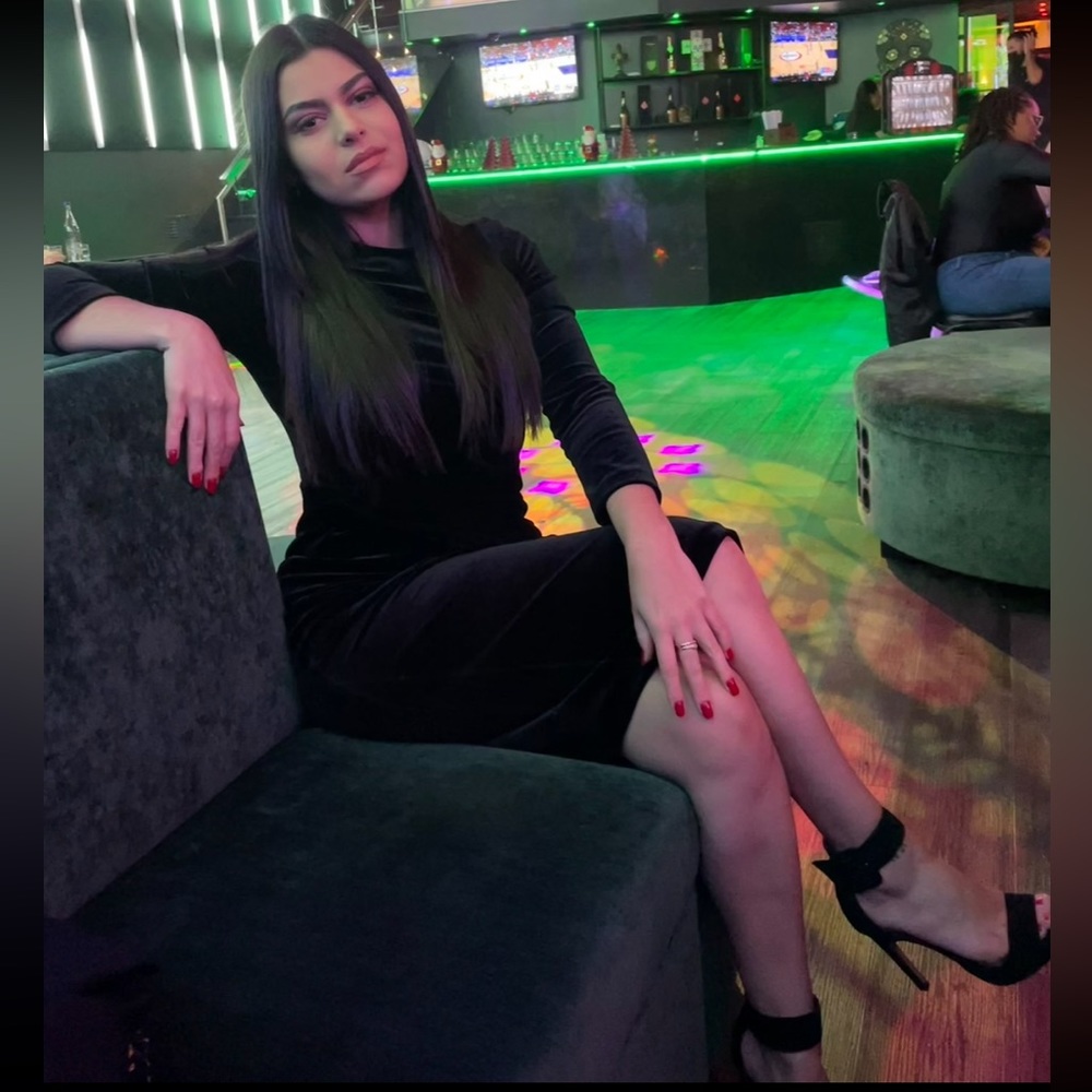 Velvet cocktail dress